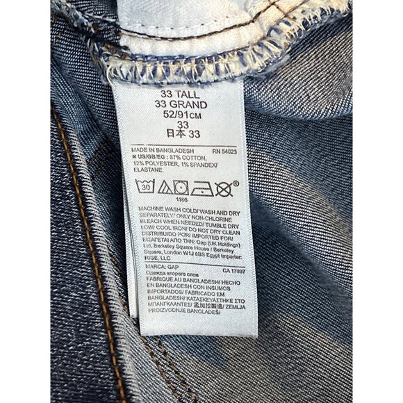 Gap 1969 Women’s True Skinny Ankle Jeans 33 Tall Blue Zip Pockets Stretch - Picture 11 of 11